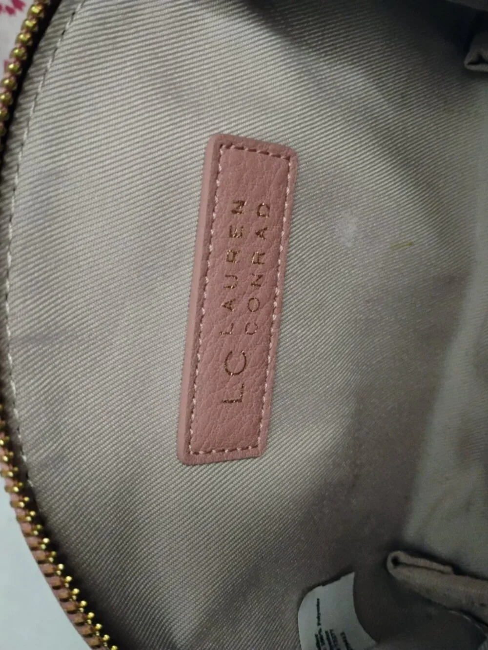Lauren Conrad Heart Faux Leather Pink Mauve Clutch Wristlet